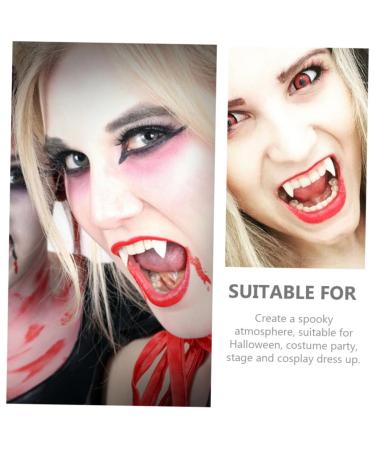 Nolitoy 24st Halloween Teeth Creepy Vampire Bite Costume Props | Funny PVC Replacement Teeth for Halloween Decorations - Buy Online on GoSupps.com