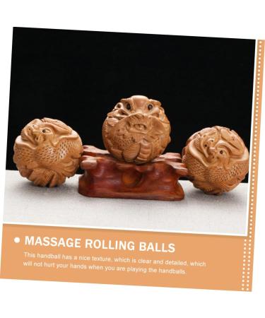 Ibasenice 2-Piece Massage Baoding Balls for Hand Exercise | Wooden Fitness & Tinkering Balls for Guncle Practice - Buy Online on GoSupps.com