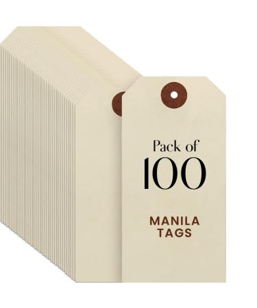 9pt Creme Manila Tag Set of 100 Size #5