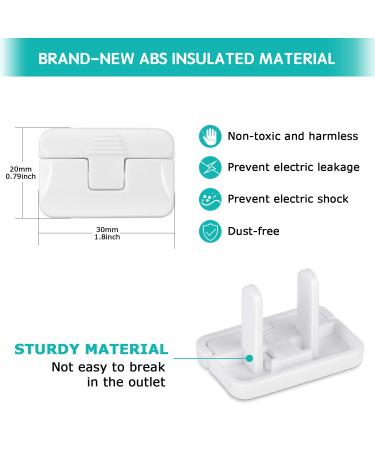 Baby Proofing Outlet Covers (40 Pack) - Child Proof Outlet Plug Covers with Hidden Pull Handle - Prevent Electric Shock Hazard - Outlet Protector for Kids Safety - Buy Online on GoSupps.com