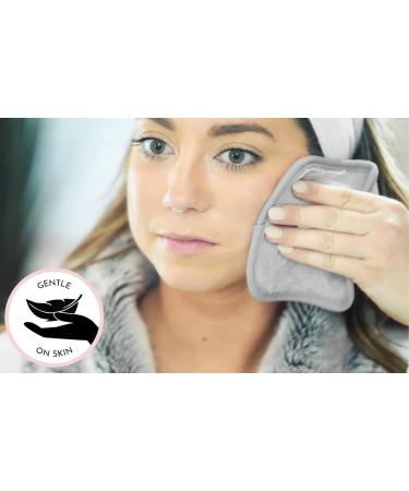 S&T INC. Reusable Makeup Remover Wipes - Microfiber Face Cloths for Gentle Makeup Removal - 5 Pack Grey 5 x 5 - Buy Online on GoSupps.com