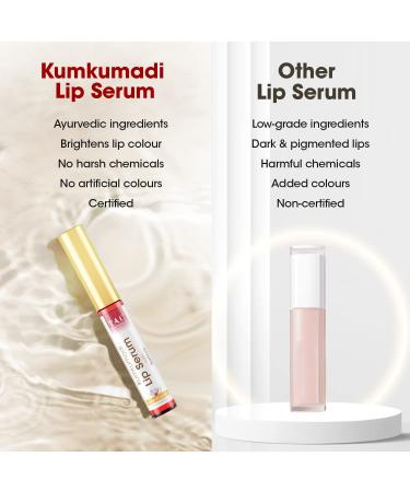 Kumkumadi Lip Serum for Moisturizing & Hydrating Dry Dark Lips Saffron & Vitamin E 10ml | Unisex Lip Care - Buy Online on GoSupps.com