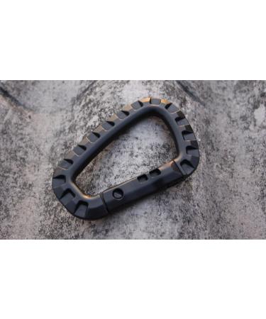 EKLORN 6pcs Plastic D-Ring Carabiner Hooks for Backpack Outdoors + Free Cable Organizer - Black - Buy Online on GoSupps.com