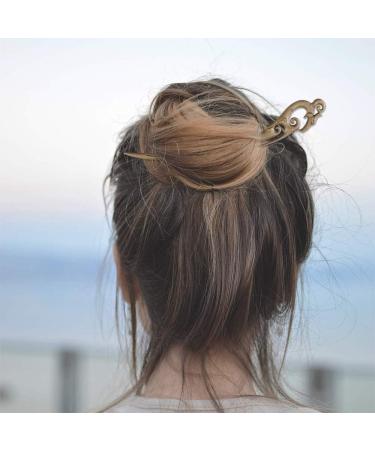 AUHOKY 24Pcs Chinese Women Hair Sticks Vintage Bronze Decorative Hair Pin Chopsticks - 12 Styles Antique Retro Hair Forks DIY Accessory - Buy Online on GoSupps.com