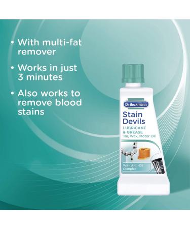 Dr Beckmann Stain Devils Grease Lubricant & Paint Remover (2 x 50ml) - Buy Online on GoSupps.com