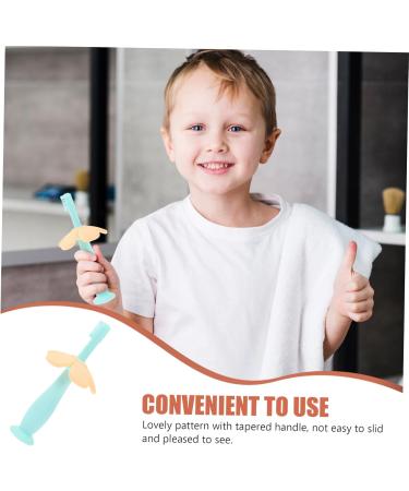 Healvian Silicone Baby Toothbrush - Manual Oral Care for Infants & Children - 1 Pack Bristle Training Toothbrush (Blue) - Buy Online on GoSupps.com