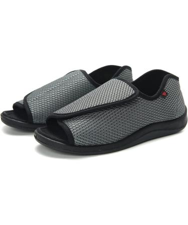Yytcsjz Unisex Diabetic Slippers - Grey Lightweight Air Cushion Walking Shoes for Elderly. Orthopedic Footwear for Swollen Feet & Plantar Fasciitis (Size 12) - Buy Online on GoSupps.com