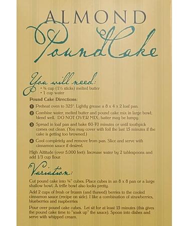 Plentiful Pantry Almond Pound Cake Mix 16 Ounce - Just Add 2 Ingredients  Bake & Serve 1 Pound (Pack of 1) - Buy Online on GoSupps.com