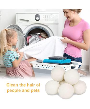 Natural Wool Dryer Balls - 12 Pack | 100% Pure Sheep Wool | Eco-Friendly Tumble Dryer Balls to Shorten Drying Time - Buy Online on GoSupps.com
