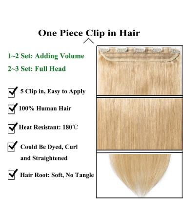 Shop SEGO Clip In Hair Extensions - 100% Remy Human Hair Midblond #24 14 (35cm) - 45g Tress of 5 Clips for Perfect Hair Compression | International Shipping Available - Buy Online on GoSupps.com