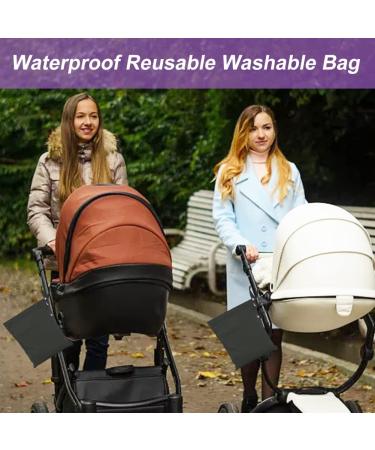 Yontree 2 Pcs Waterproof Reusable Wet Bag with Double Zipper Pockets - Black | Washable Wet Dry Clothes Storage Bag - Buy Online on GoSupps.com