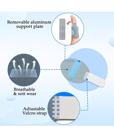 Adjustable Finger Splint Rails - 5-Piece Finger Stabilizer for Arthritis & Injury Support (Small) - Buy Online on GoSupps.com