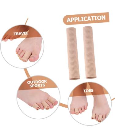 Cabilock 2pcs Gel Toe Covers for Men - Toe Protection Sleeves - Reusable Toe Cushion Tubes - Anti-Wear Finger Sleeves - Beige 20X2.5CM - Buy Online on GoSupps.com