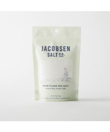 Jacobsen Salt Co. Pure Flake Finishing Salt, 4 Ounce Sea Salt 4 Ounce (Pack of 1)