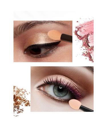 100 Pcs Disposable Dual Sided Eyeshadow Brush Sponge Tipped Oval Makeup Applicator - Black - Buy Online on GoSupps.com