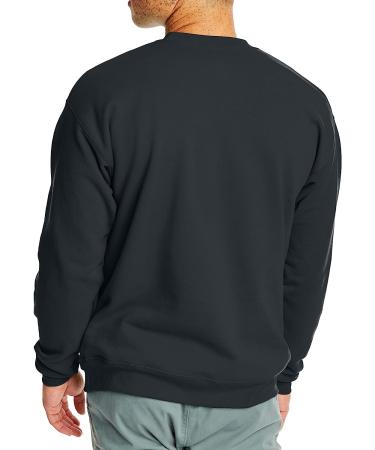 Hanes Men's EcoSmart Sweatshirt - Large, Black - Buy Online on GoSupps.com