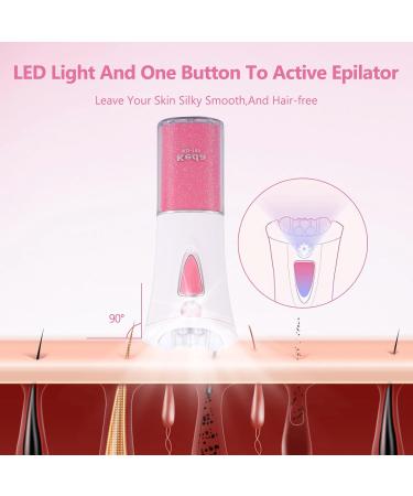 Women's Cordless Facial Epilator with LED Light - Painless Hair Removal for Face, Arms, Underarms, and Bikini Line - Compact and Travel-Friendly - Buy Online on GoSupps.com