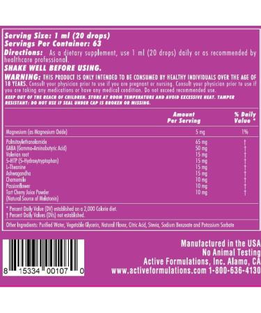 Night Time Sleep Aid Water Drops - Cherry Juice & Natural Ingredients for Restful Sleep - 2.13 Fl Oz - Buy Online on GoSupps.com
