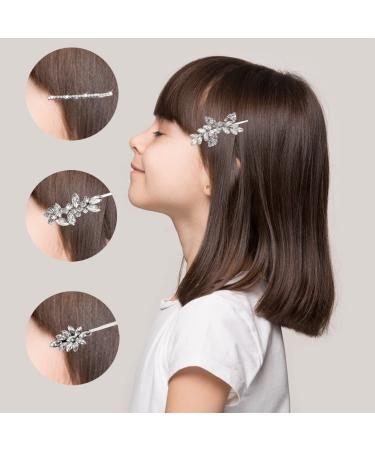 8-Piece Rhinestone Bridal Hair Clips - Crystal Leaf Wedding Pins for Brides & Bridesmaids - Buy Online on GoSupps.com