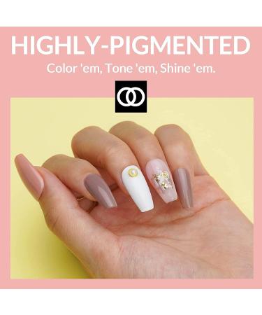 25pc Gel Nail Polish Set Nude Colours with No-Wipe Top Coat Matte Top Coat Base Coat - Soak Off UV Manicure + Pedicure Gift Set Starter Kit for DIY Nail Art + Salon Use Rain On My Parade - Buy Online on GoSupps.com