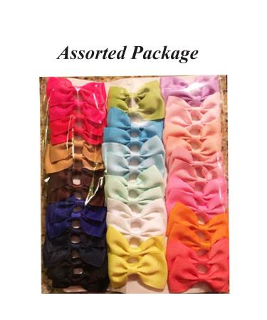 40 Piece 2.75 Grosgrain Ribbon Bows Hair Clips for Baby Girls by Prohouse - Buy Online on GoSupps.com