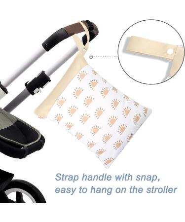 Maeau 2-Pack Wetbags for Cloth Diapers | Reusable Waterproof Baby Organizer & Gym Bag | 30x40cm | 7 Stylish Patterns - Buy Online on GoSupps.com