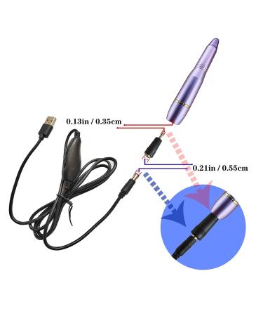 JINGHAOER Electric Nail Drill Power Cord - USB Charger Nail File Kit Cord 5.5/3.5, Adjustable Speed & Direction - Buy Online on GoSupps.com
