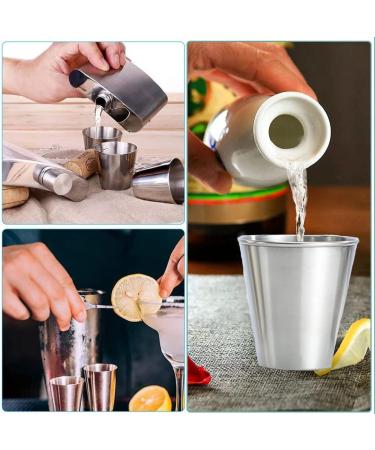 Stillwen Stainless Steel Schnapps Cups - 4 Pack 304 Metal Schnapps Glasses with Stackable Design & Leather Bag for Camping Hiking & Picnics (70ml) - Buy Online on GoSupps.com