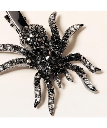 Lurrose Halloween Hair Clip for Women Gothic Sparkling Rhinestone Spider Hair Barrettes Halloween Party Masquerade Cosplay Accessory - Buy Online on GoSupps.com
