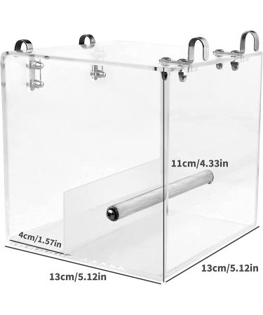 Gurecod Automatic Bird Feeder - No Mess Pet Seed Container for Canaries Parakeets & Finches (13x11x13cm) - International Shipping Available - Buy Online on GoSupps.com