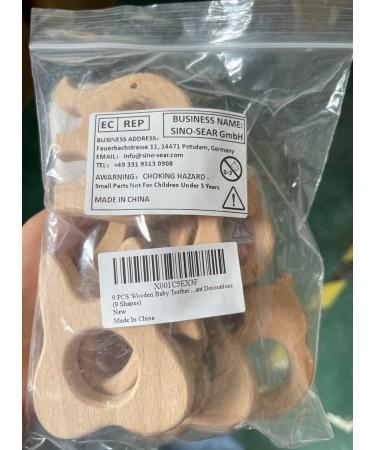 Shop Baby Wooden Pouring Ring Toys - 9 Natural Wood Teething Rings for Babies | Safe DIY Handmade Baby Toys - Buy Online on GoSupps.com