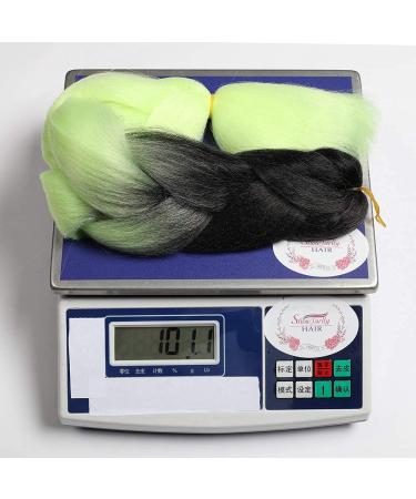 Shop Showjarlly Kanecalon Hair Extensions - Ombre Jumbo Braid 24 (3 Pack) in Black/Light Yellow - Premium Quality Braids for Stunning Styles - Buy Online on GoSupps.com
