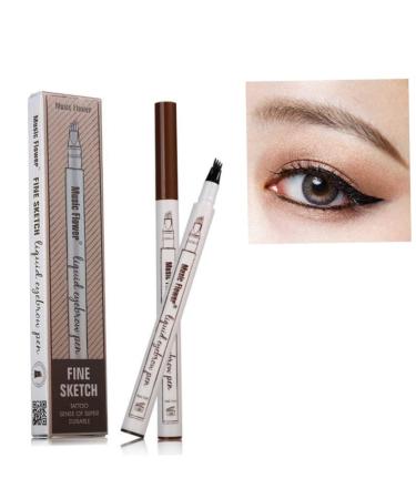 Portable Waterproof Eyebrow Pencil - Long-lasting Brown Brow Gel for Perfect Eyebrow Makeup | International Shipping Available - Buy Online on GoSupps.com