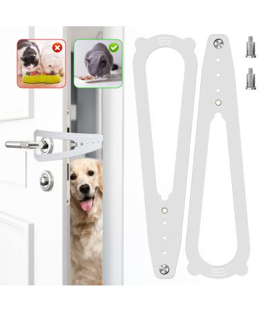 2Pcs Cat Door Holder Latch, Alternative of Interior Cat Door and Pet Gates, No Need for Baby Gate and Pet Door, Installs Fast Flex Latch Strap, Let's Cats in and Keeps Dogs Out of Litter & Food gold