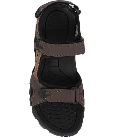 Gioberi Men's Open Toe Sandals with Adjustable Straps and Arch Support - Brown Size 9 - Buy Online on GoSupps.com