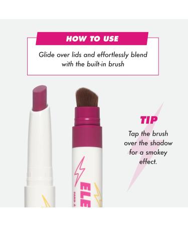 Lime Crime Electric Slide Eyeshadow & Brush Stick - As If | Vegan Cruelty-Free 2-in-1 Smudge Stick for Long Lasting Natural Color | International Shipping Available - Buy Online on GoSupps.com