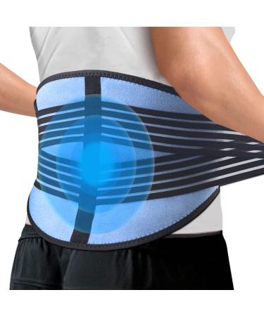 Comfpack Ice Pack for Back Pain Relief, Reusable Hot Cold Compress Back Ice Wrap with 2 Packs for Lower Back Pain, Sciatica, Back Injuries, Coccyx, Swelling, Bruises, Back Surgery