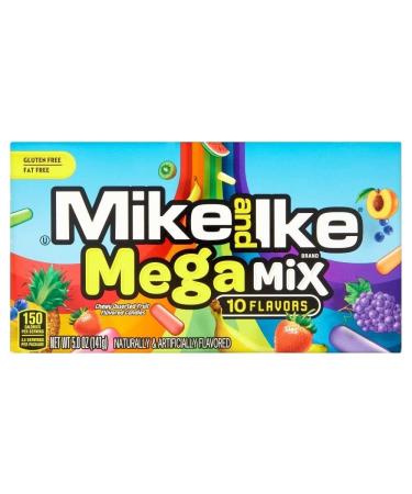Mike and IKE Soft Chewy Sweet Box 141g (Pack of 1) - Theater Mega Mix Twisty And Tasty Treat Gift Hamper Birthday Present Chirstmas Easter Thank You