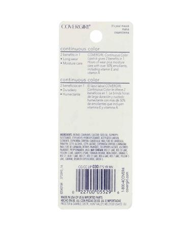Buy Cover Girl Continuous Color Cream Lipstick - Its Your Mauve #030 (0.13 Oz) | International Shipping Available - Buy Online on GoSupps.com