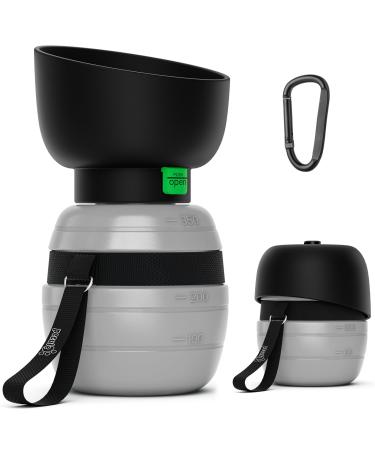 Pecute drinking bottle dogs for on the go dog drinking bottle silicone water bottle dog with foldable water bowl dog drinking bottle to go pet drinkable gray S 350 ml s (350ml) gray