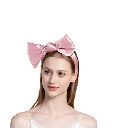 Uchyius Pink Satin Bow Headband for Women - Non Slip Hair Accessory - Buy Online on GoSupps.com