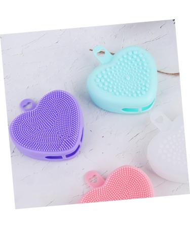 minkissy Heart-Shaped face Cleansing Brush for Women Handheld washbasin Silica Gel Cleaner Manual Double Sided Manual Facial Scrubber pores Manual Facial Cleansing Brush 9.8x8.4cm - Buy Online on GoSupps.com