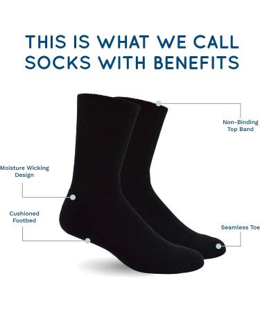 Dr. Segal's Non Binding Socks - 3pk M/L - Multi Stripe Cosmic Purple - Black - Purple - Medium/Large (3 Pair) - Buy Online on GoSupps.com