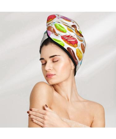 Color Donut Microfiber Hair Towel - Super Absorbent Coral Velvet Wrap for Women | Quick Dry Cap for Long Curly & Thick Hair - Buy Online on GoSupps.com