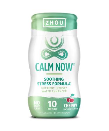 Zhou Nutrition Calm Now Nutrient-Infused Water Enhancer Cherry 1.69 fl oz (50 ml)