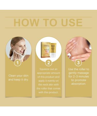 Ah-8 Firming Lifting Neck Cream for Crepey Skin Body Care Comfort Neck Care Roller Cream Neck Skin Care Hydrating Moisturizing Cream Firms and lifts sagging skin Suitable for All Skin Types 4.23 FL OZ - Buy Online on GoSupps.com