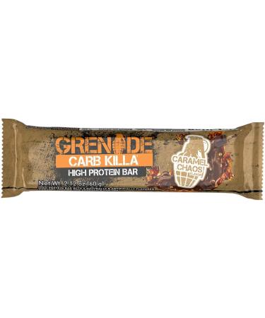 Grenade Carb Killa Bar - Caramel Chaos | High-Protein Snack - 1 Bar - Buy Online on GoSupps.com