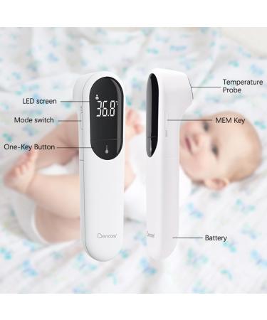 Berrcom Dual Probe Infrared Forehead Thermometer for Adults and Children - No-Touch Digital Baby Thermometer with Vibration Alarm and LED Display - Buy Online on GoSupps.com
