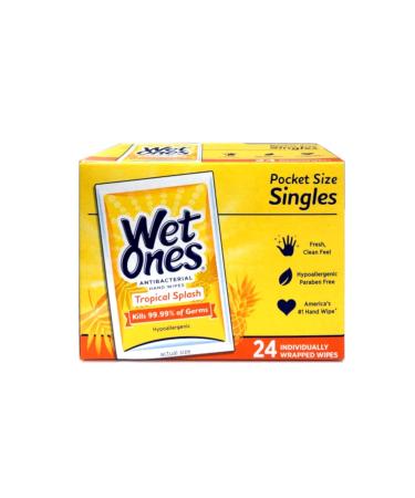 Wet Ones Singles Tropical Splash 24ct - Convenient Pack of 1 - Buy Online on GoSupps.com