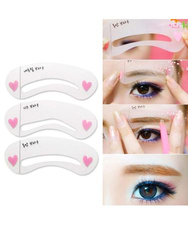 Buy Eyebrow Scissors with Comb & Trimmer for Women | Eyelash Hair Shaping Tools Eyebrow Razor & Stencil Card - Perfect Makeup Essentials (Pink - Buy Online on GoSupps.com